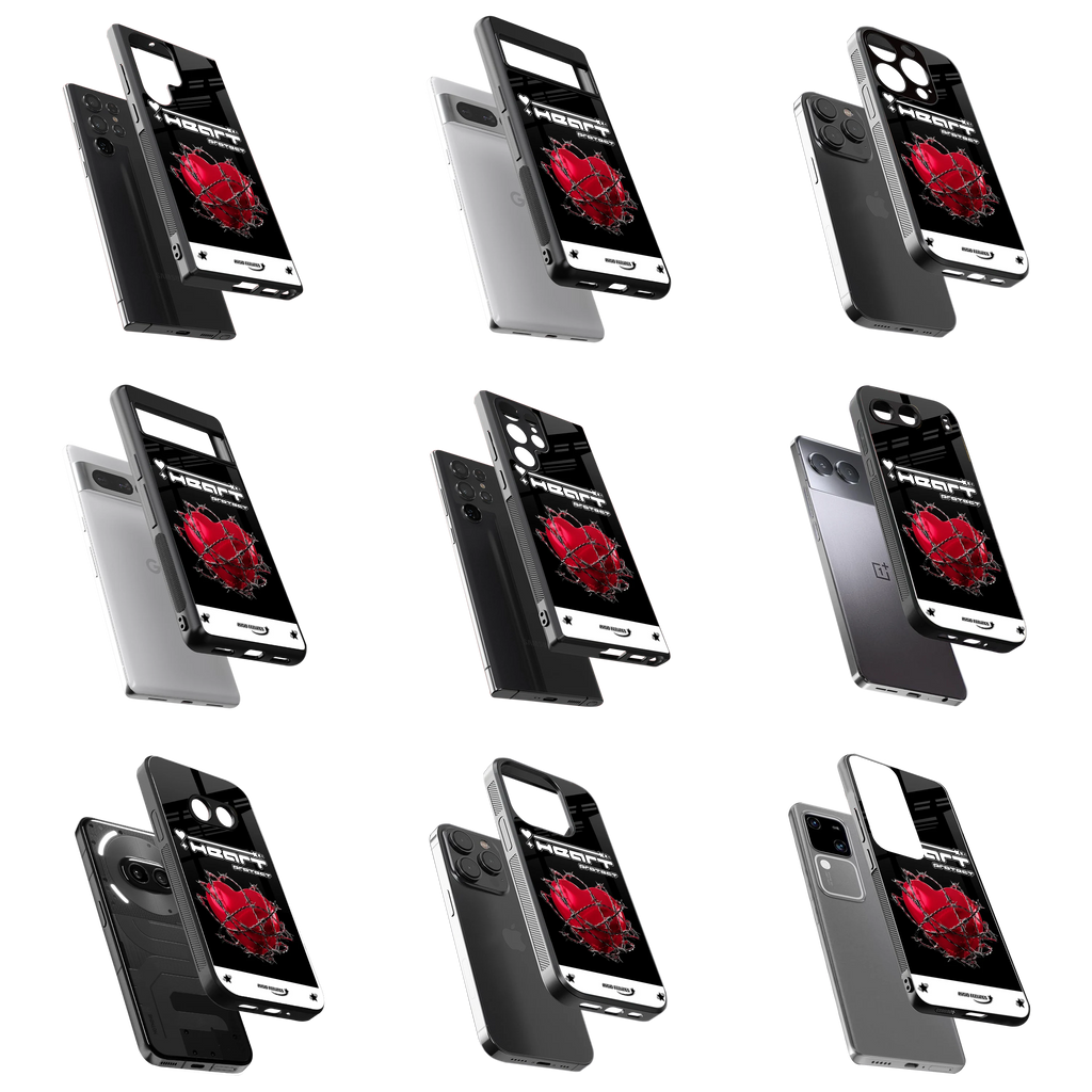 Durable Glass Back Mobile Case for iPhone, Samsung, OnePlus, Google Pixel, Redmi, Vivo, Oppo
