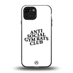 gym rats club back phone cover | glass case for iphone 13 mini