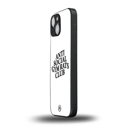 gym rats club back phone cover | glass case for iphone 13 mini
