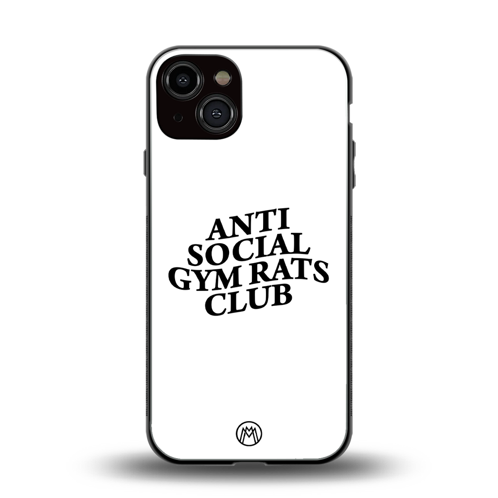 gym rats club back phone cover | glass case for iphone 13