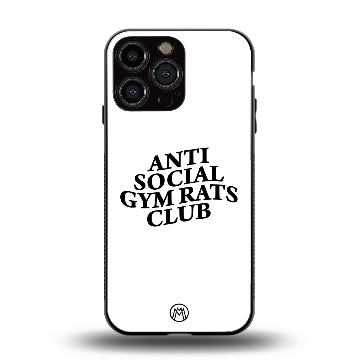 gym rats club back phone cover | glass case for iphone 14 pro max