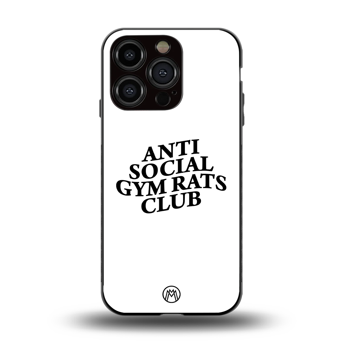 gym rats club back phone cover | glass case for iphone 15 pro