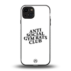 gym rats club back phone cover | glass case for iphone 15