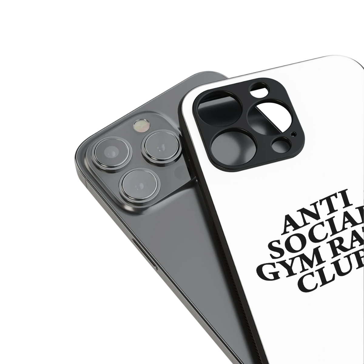 gym rats club back phone cover | glass case for iphone 13 pro