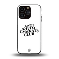 gym rats club back phone cover | glass case for iphone 16 pro