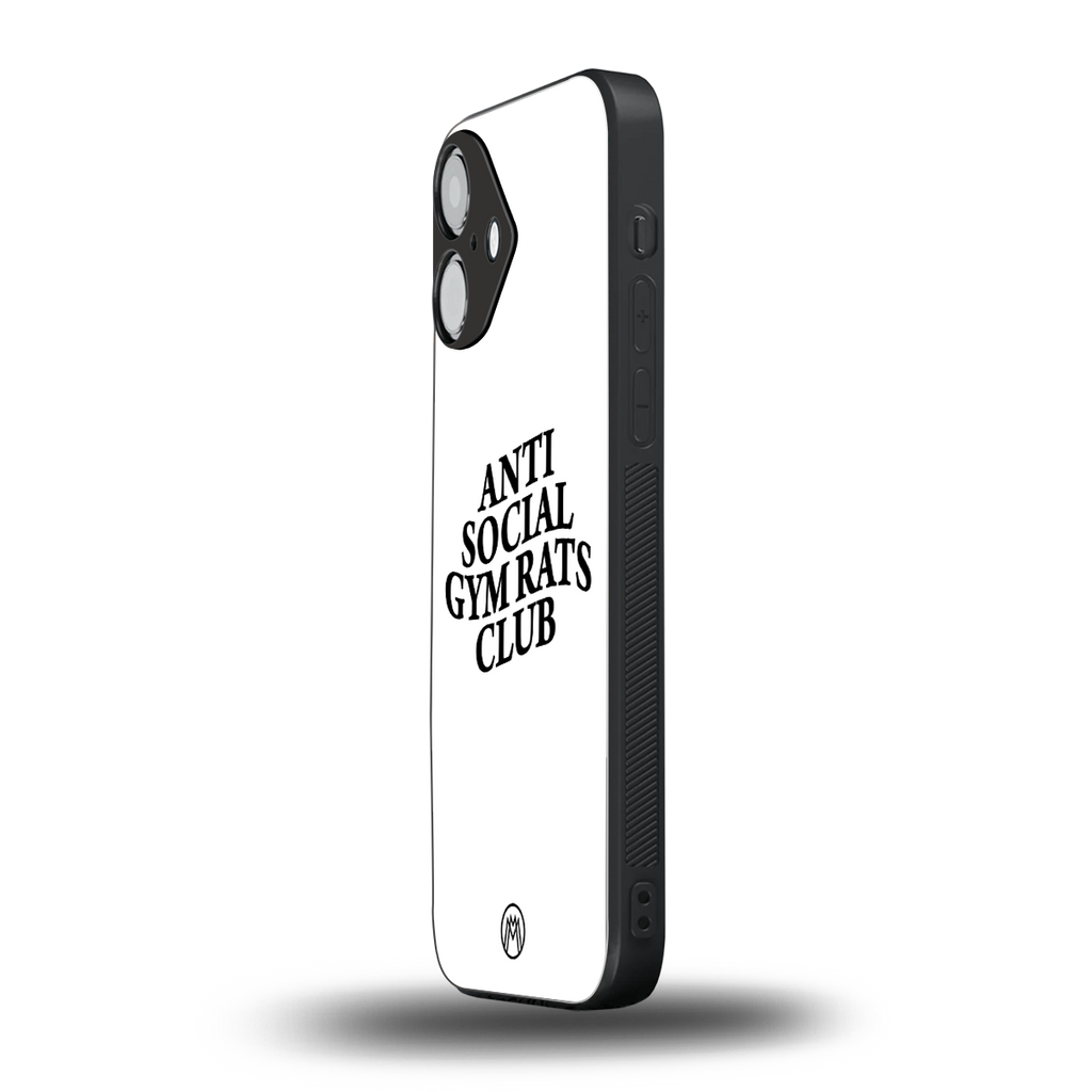 gym rats club back phone cover | glass case for iphone 16