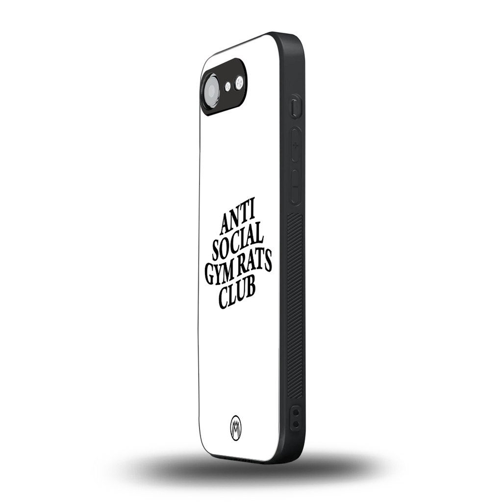 gym rats club back phone cover | glass case for iphone 16e