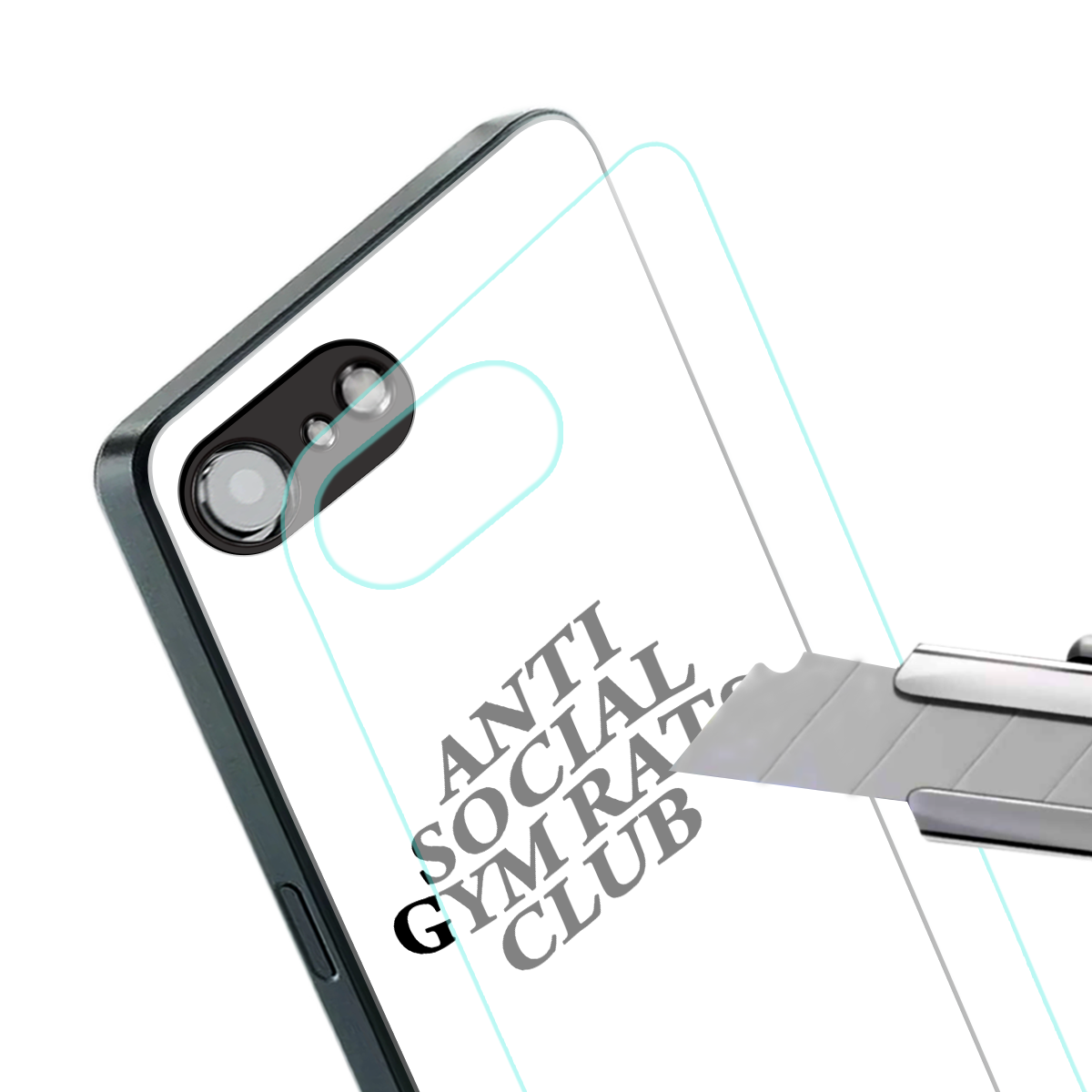 gym rats club back phone cover | glass case for iphone 16e
