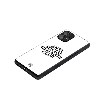 gym rats club back phone cover | glass case for nothing phone 1