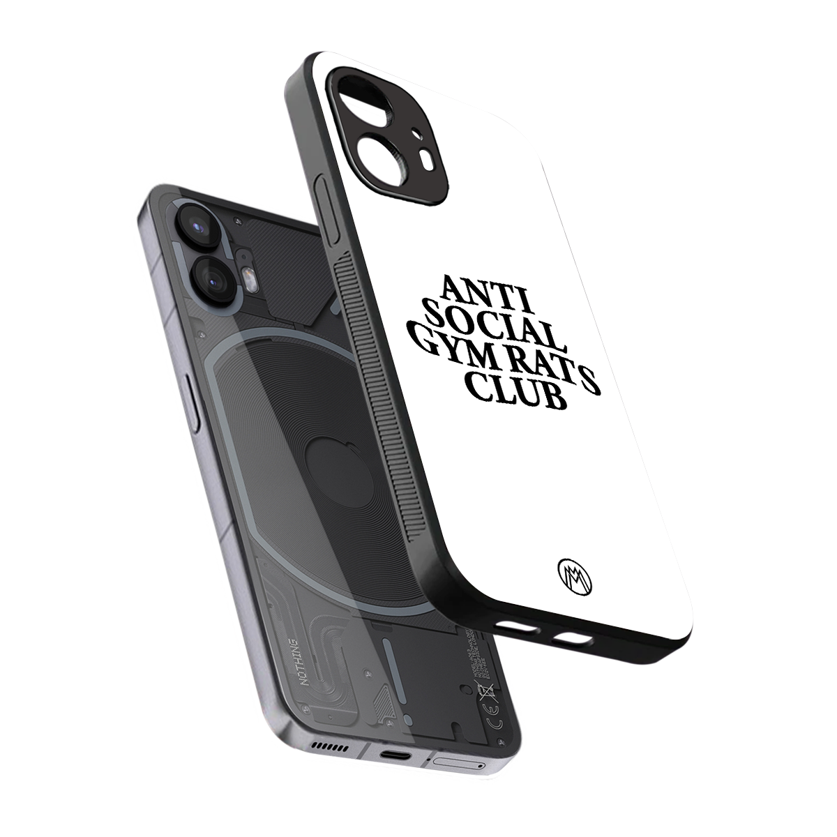 gym rats club back phone cover | glass case for nothing phone 2