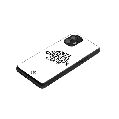 gym rats club back phone cover | glass case for nothing phone 2