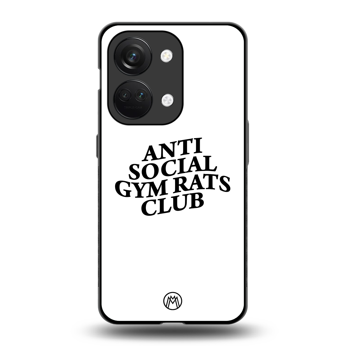 gym rats club back phone cover | glass case for oneplus nord 3