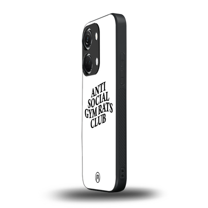 gym rats club back phone cover | glass case for oneplus nord 3