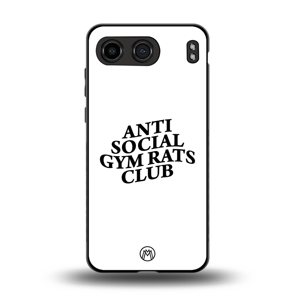 gym rats club back phone cover | glass case for oneplus nord 4