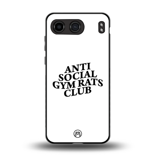gym rats club back phone cover | glass case for oneplus nord 4
