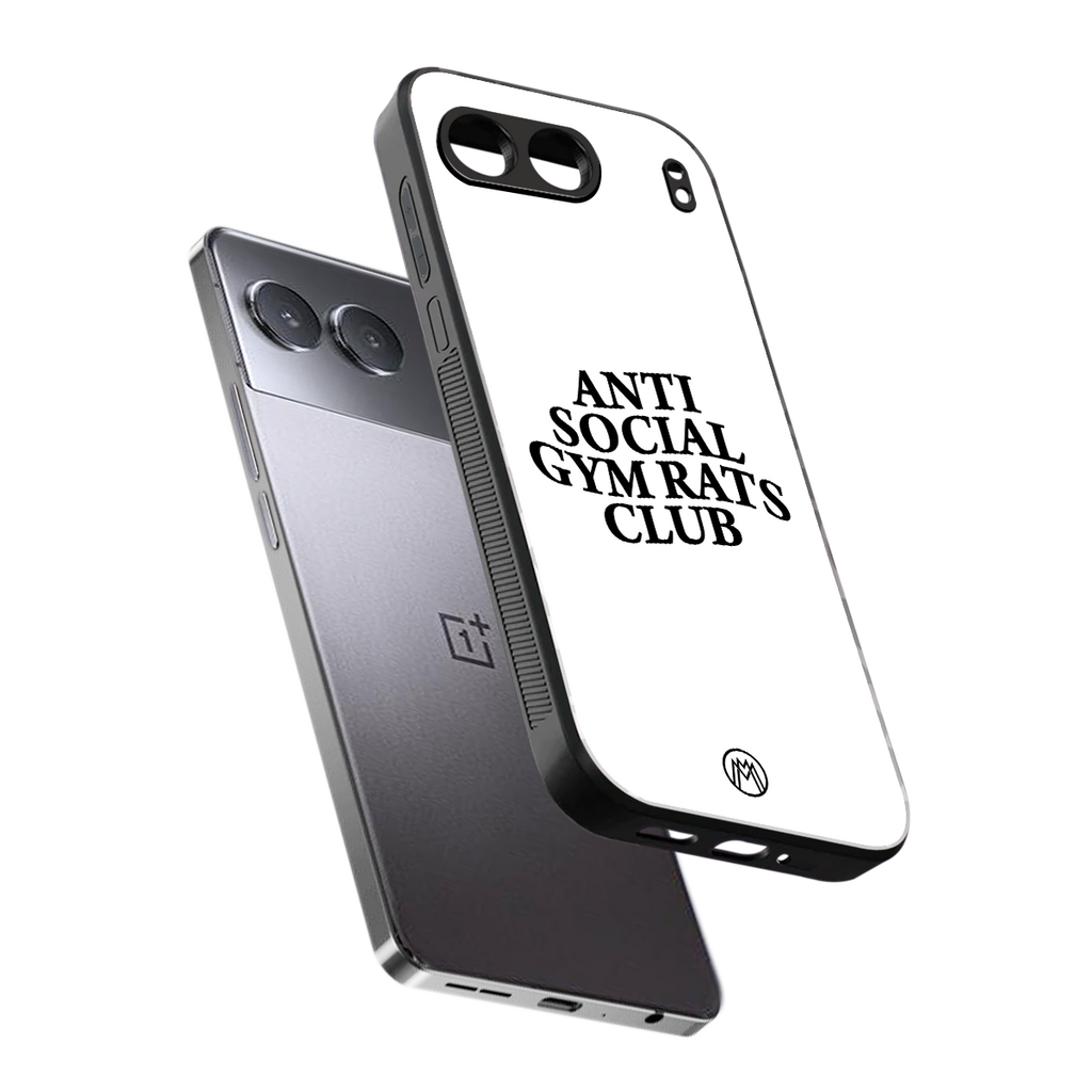 gym rats club back phone cover | glass case for oneplus nord 4
