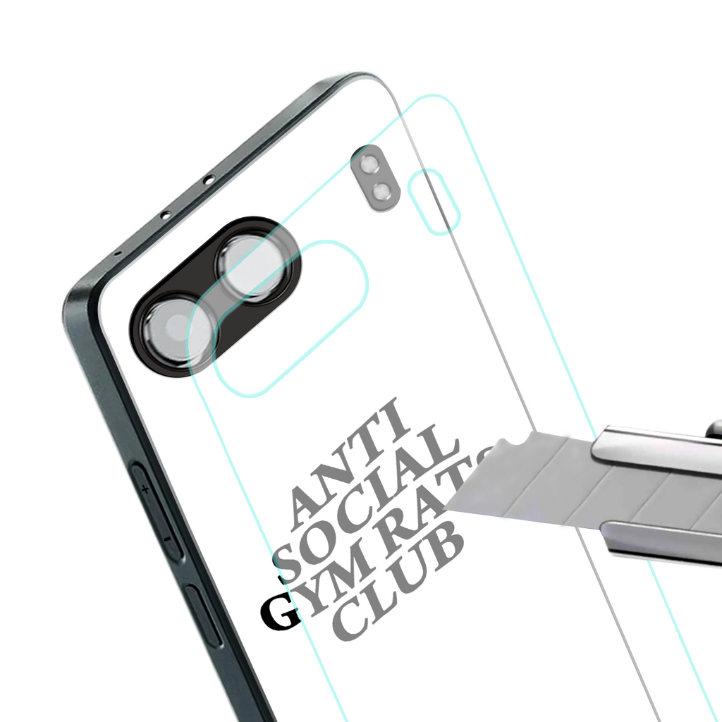 gym rats club back phone cover | glass case for oneplus nord 4