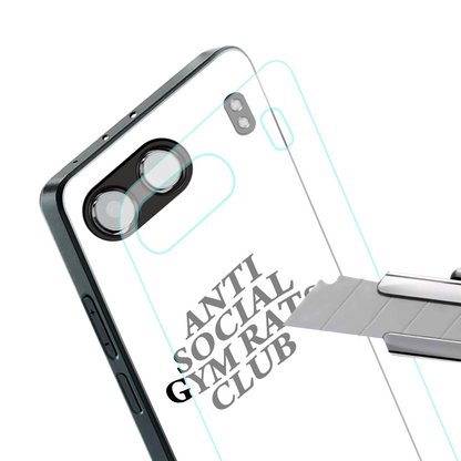 gym rats club back phone cover | glass case for oneplus nord 4