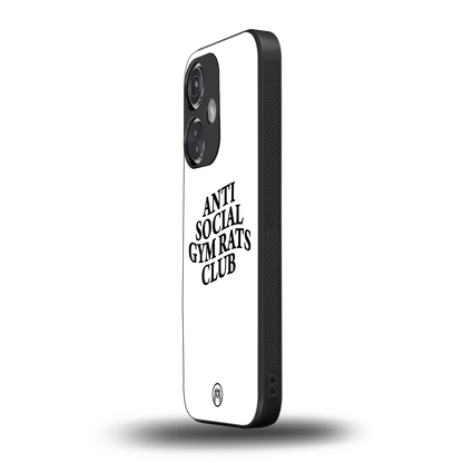 gym rats club back phone cover | glass case for oneplus nord ce 3