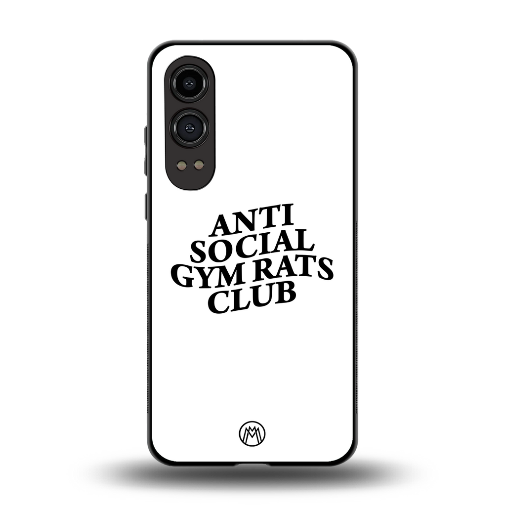gym rats club back phone cover | glass case for oneplus nord ce 4 lite