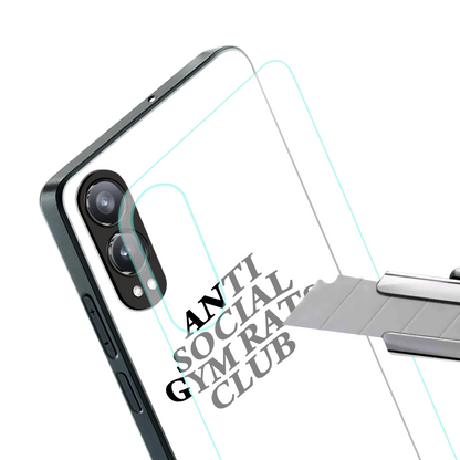 gym rats club back phone cover | glass case for oneplus nord ce 4 lite
