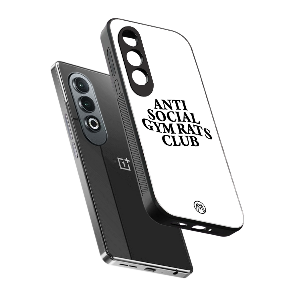 gym rats club back phone cover | glass case for oneplus nord ce 4