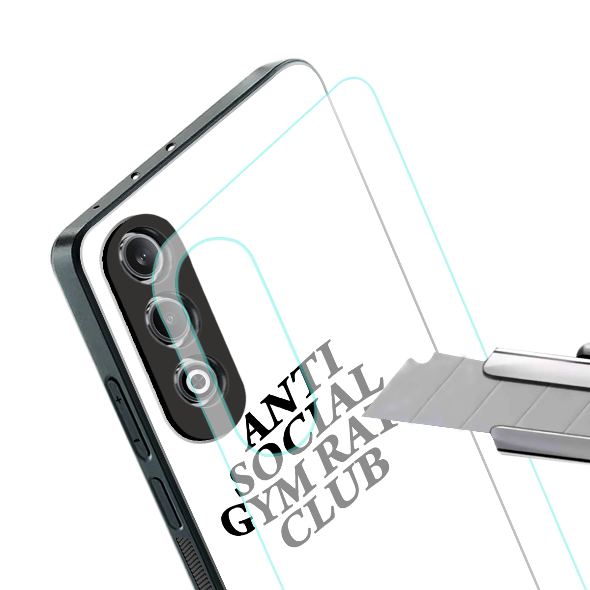 gym rats club back phone cover | glass case for oneplus nord ce 4