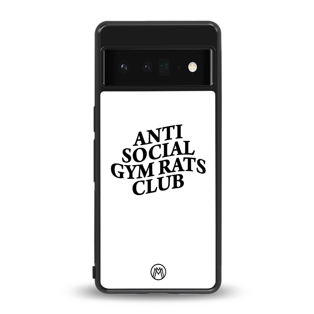 gym rats club back phone cover | glass case for google pixel 6 pro