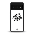 gym rats club back phone cover | glass case for google pixel 6 pro