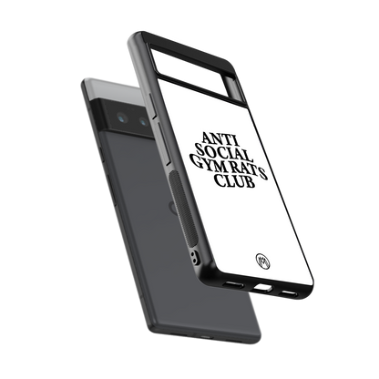 gym rats club back phone cover | glass case for google pixel 6 pro