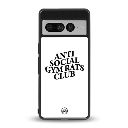 gym rats club back phone cover | glass case for google pixel 7 pro