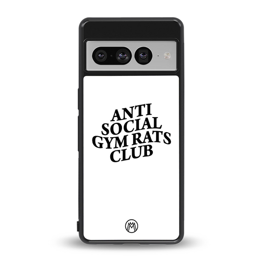 gym rats club back phone cover | glass case for google pixel 7 pro