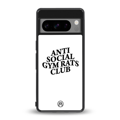 gym rats club back phone cover | glass case for google pixel 8 pro