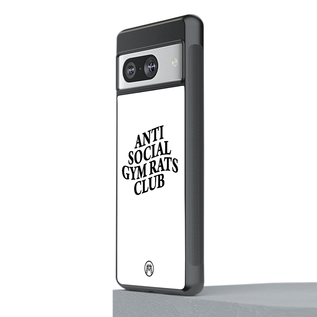 gym rats club back phone cover | glass case for Google Pixel 8