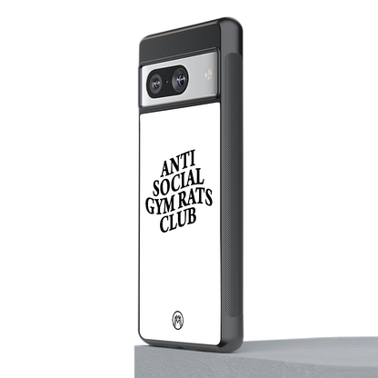 gym rats club back phone cover | glass case for Google Pixel 8