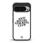 gym rats club back phone cover | glass case for google pixel 9 pro