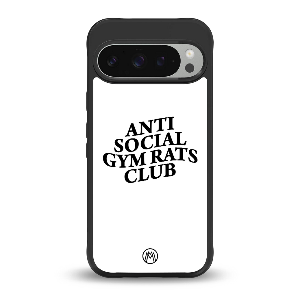 gym rats club back phone cover | glass case for google pixel 9 pro xl