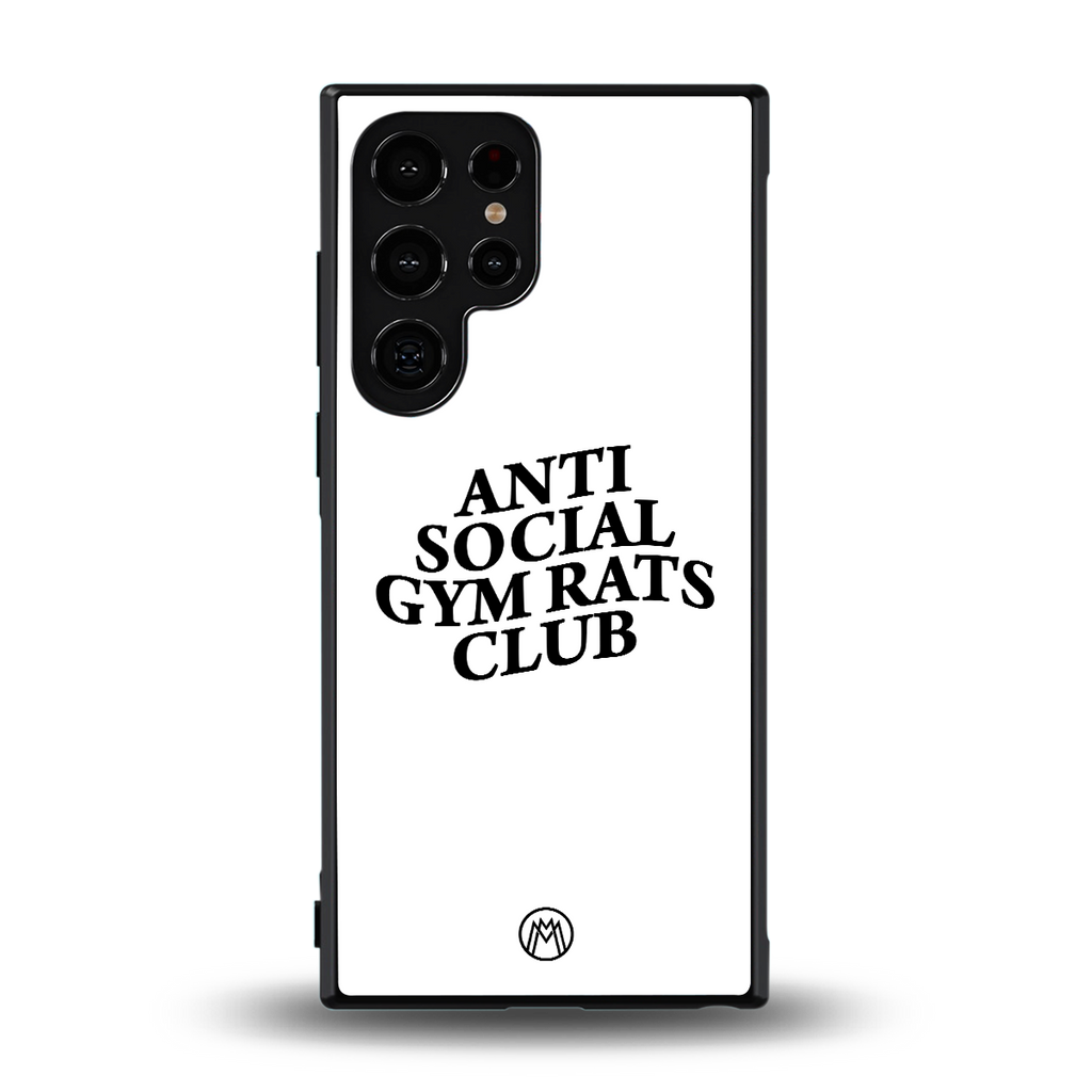 gym rats club back phone cover | glass case for samsung galaxy s24 ultra