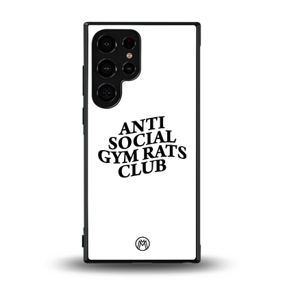 gym rats club back phone cover | glass case for samsung galaxy s24 ultra