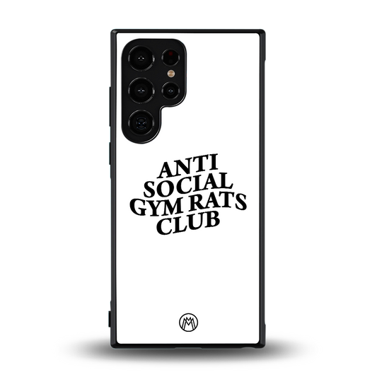 gym rats club back phone cover | glass case for samsung galaxy s23 ultra