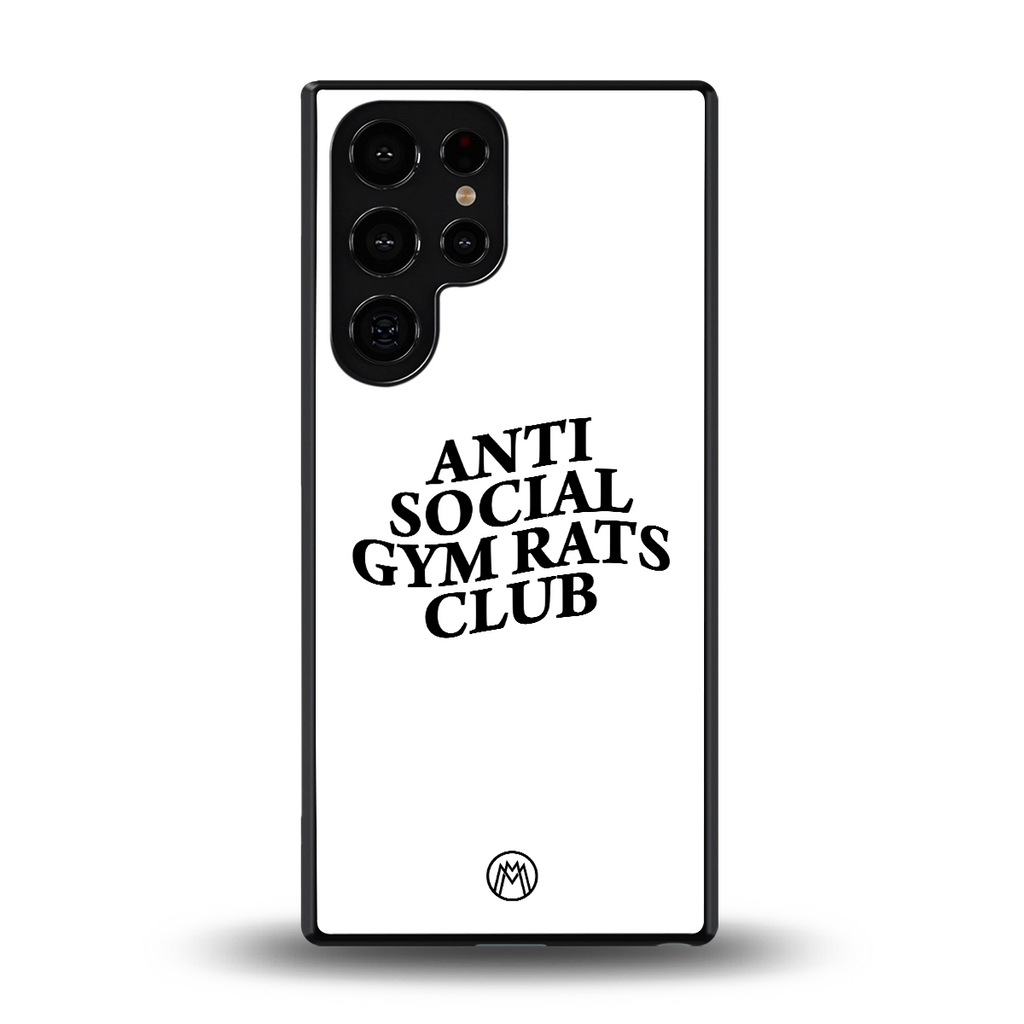 gym rats club back phone cover | glass case for samsung galaxy s25 ultra