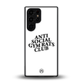gym rats club back phone cover | glass case for samsung galaxy s25 ultra