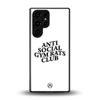 gym rats club back phone cover | glass case for samsung galaxy s25 ultra
