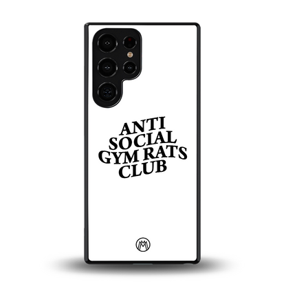 gym rats club back phone cover | glass case for samsung galaxy s25 ultra