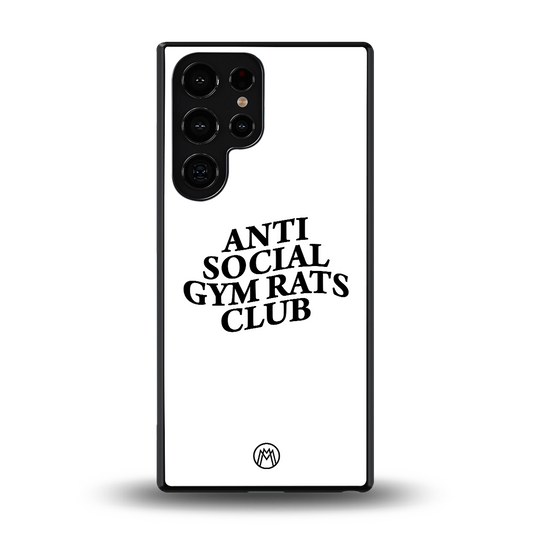 gym rats club back phone cover | glass case for samsung galaxy s25 ultra
