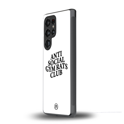 gym rats club back phone cover | glass case for samsung galaxy s25 ultra
