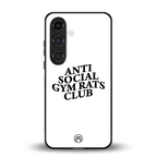 gym rats club back phone cover | glass case for samsung galaxy s24