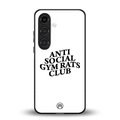 gym rats club back phone cover | glass case for samsung galaxy s24 plus