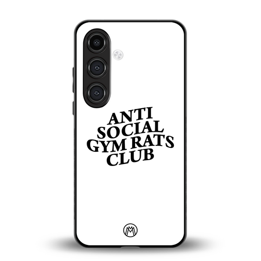 gym rats club back phone cover | glass case for samsung galaxy s24 plus