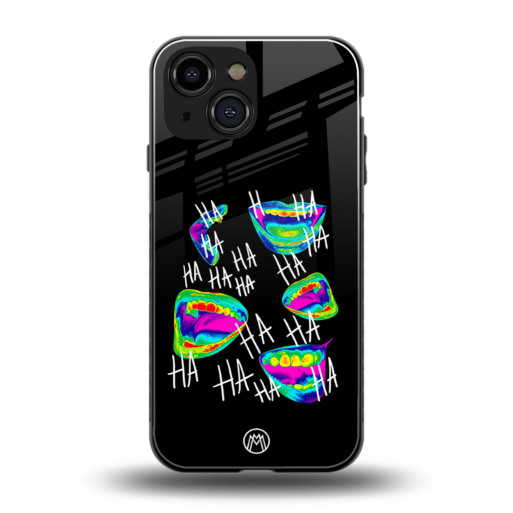 hahahahahaha back phone cover | glass case for iphone 13 mini